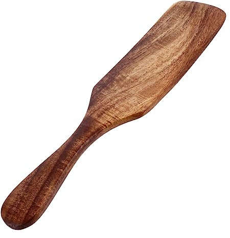 DEARMAMY Spatule En Bois De 9 Pouces De Long Palette À Remuer Robuste Cuillère En Bois Ustensiles De Cuisine Antiadhésifs Pour Brasser Griller Mélanger Remuer Décorer