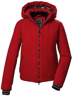 killtec Damen Skijacke/Funktionsjacke mit abzippbarer Kapuze und abzippbarem Schneefang KSW 103 WMN SKI JCKT, rot, 40, 42040-000