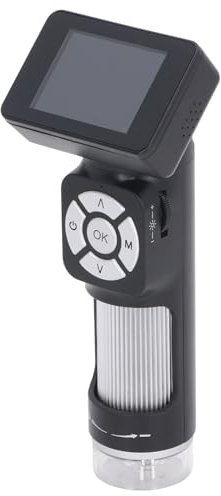 Handdigitalmikroskop, 10 MP 1080P Taschenmikroskop mit 2,0-Zoll-Bildschirm und 8 Einstellbaren LED-Leuchten, 900 MAh Typ-C-Lademikroskop Zur Beobachtung der Welt