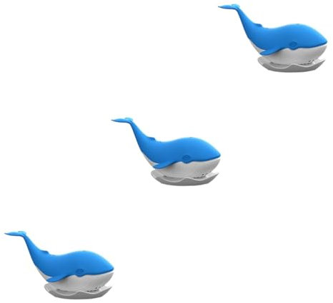 Amosfun 3pcs Cute Whale Tea Strainer Silicone Tea Infuser Filter for Cup Leaf Infuser