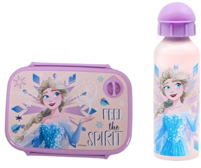 My sweety pop - Juego de comida para merienda y botella para almuerzo | Para niños escuela Vacaciones Comidas La Reina de las Nieves Rosa Púrpura