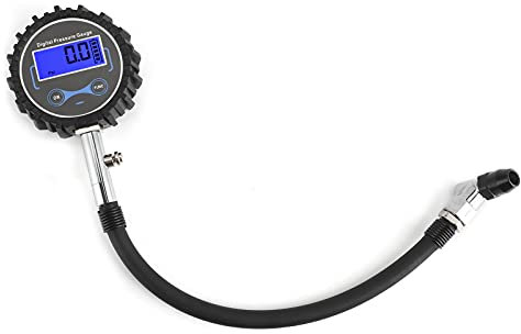 Misuratore di Pressione dei Pneumatici Digitale LCD 200PSI con 4 Suono per Auto Moto Auto, Misuratore di Gonfiatore Pneumatico per Ing