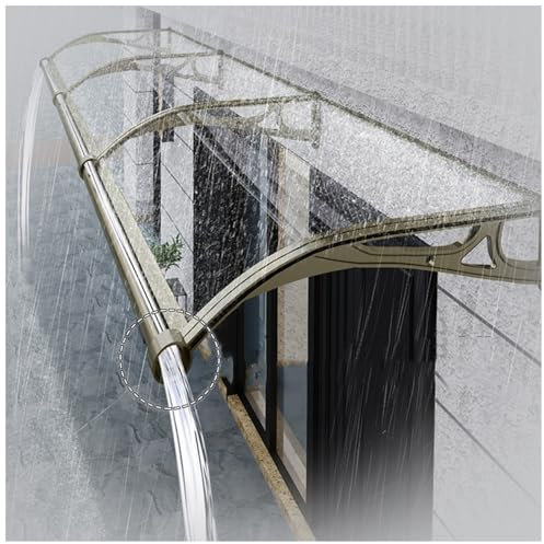 Tettoia con Grondaie, Tettoia a Staffa in Alluminio Per Porta Tettoia Per Porta D'ingresso Per Porte E Finestre Tettoia Per Tettoia Domestica Tettoia Silenziosa Antipioggia Per Esterni Tettoia Per Por