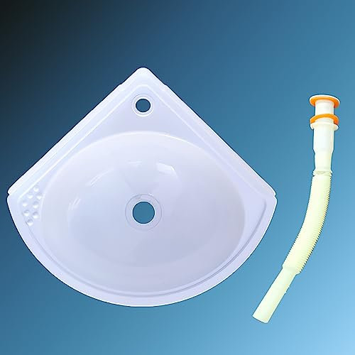 Piccolo lavello angolare in plastica, mini lavandino, lavandino, lavanderia, lavello da bagno per camper, salvaspazio e durevole per spazi ristretti