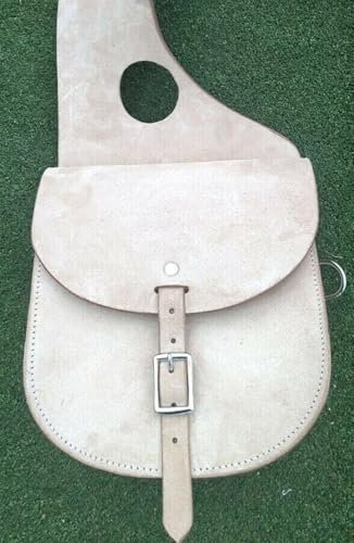 EQUIEMPRESS Western Satteltasche aus Leder für Pferde | Reitspaß, Wanderritt, geeignet für Reiten und Fassrennen | Satteltasche mit verstellbarem Riemen, Größe: 10x10x3 AZ-08