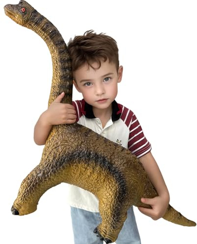 Gzsbaby Large Soft Brachiosaurus Dinosaur Toys, 82cm Jumbo Realistic Looking Dinosaur Toys for Kids 3-5, Toddler (Brown)