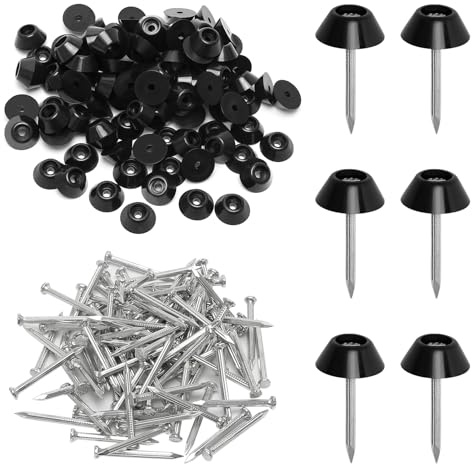 Lot de 100 clous d'étanchéité pour bande à picots, clous de montage 2,5 x 30 mm Pour le drainage de construction, parterres surélevés, les pots de fleurs