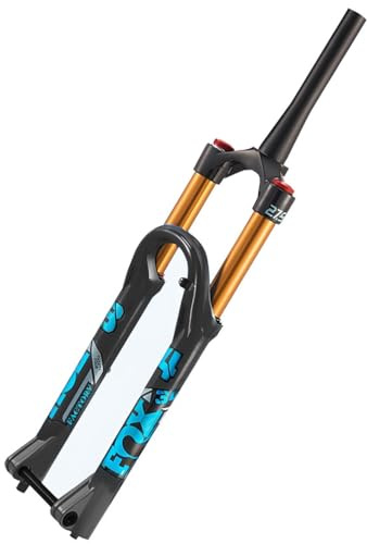 GJYDPU Federgabel MTB 26/27.5/29 Straight(1-1/8) Tapered(1-1/2) 9x100mm Schnellspanner 15x100mm Boost Dämpfungseinstellung 140mm Hub Magnesiumlegierung 75mm Scheibenbremse