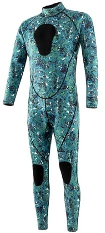 Taucheranzug 3mm Neoprenanzüge for Speerfischen, Neoprenanzüge, Angeln, Tauchen, Surfen, Schnorcheln, Kajakfahren, Camouflage, Ganzkörper-Thermoanzug for Erwachsene, warm halten Fur Herren Damen(Green
