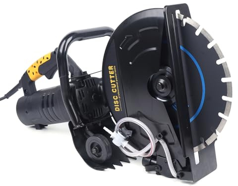 Betonsäge, 2800W Steinsäge, Schlitzungswinkel 90°, 14 Zoll Sägeblatt, Nass-Trocken Steinschneidemaschine, 4600 U/min Trennschneider für Zementwände, Granit