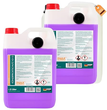 INOX 2x5L Kühlerfrostschutz IG13 ReadyMix -35°C | Kühlmittel gebrauchsfertig | Frostschutzmittel & Kühlflüssigkeit für Auto, PKW & Nutzfahrzeuge | Ganzjahresschutz