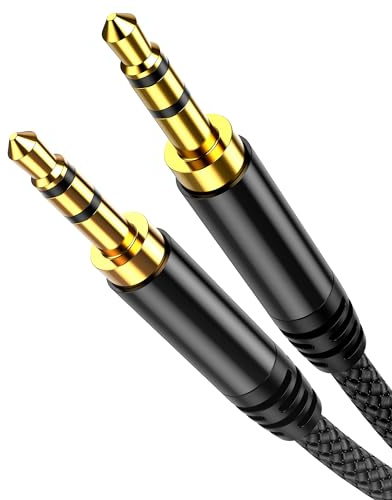 Highwings Aux Kabel 0.5M, Audio Kabel 3.5mm Klinkenkabel für Kopfhörer Auto | Stereo Klinke auf Klinke Nylon Geflochtenes Hochwertige Kabel für Auto, Handy, PC, Lautsprecher, Stereoanlagen, MP3-Player