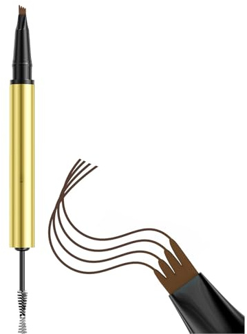 Crayon À Sourcils 4 Pointes Avec Bobine Maquillage Imperméable Et Anti-taches Pour Combler Les Lacunes Sans Couture Et Texture Semblable Celle Des Cheveux Stylo De Des Sourcils