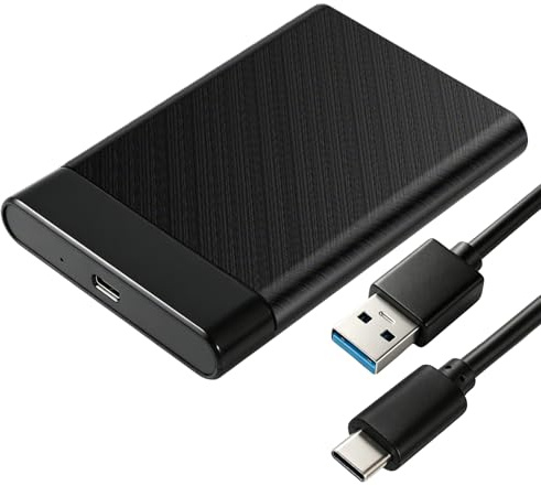 Carcasa Disco Duro 2,5, USB3.1 Caja Disco Duro para SSD HDD SATA 7mm 9,5mm