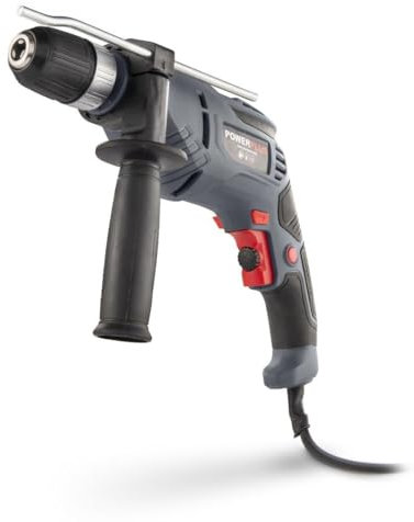 Powerplus Perceuse à Percussion Électrique POWE10030-2 en 1 : Perçage et Perçage à Percussion, Perceuse Filaire de 600 W et 3 Nm, Vissage à Gauche et à Droite, 1 Accessoire