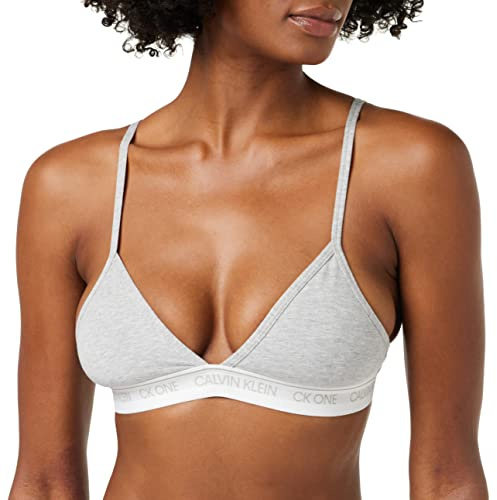 Calvin Klein Damen BH Bralette Unlined Triangle ohne Bügel, Grau (Grey Heather), S