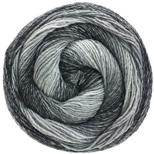 LANA GROSSA Gomitolo Versione | Dochtgarn mit Farbverlauf | Handstrickgarn aus 60% Schurwolle & 40% Polyacryl | 200g Wolle zum Stricken & Häkeln | 700m Garn FB 413