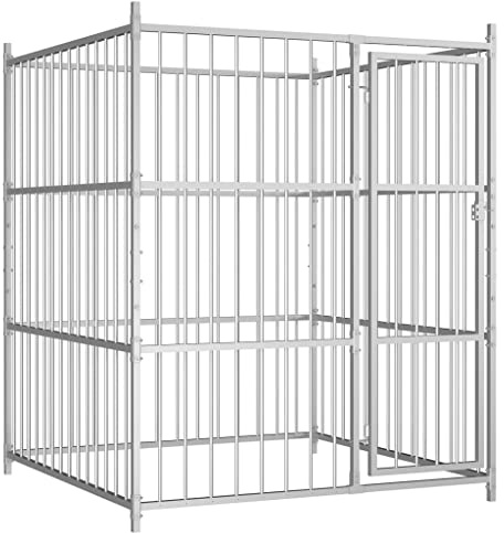 vidaXL Hundgård för utomhusbruk 150x150x185 cm