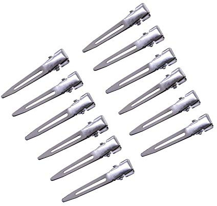 4.5cm Haarklammern Abteilklammern Friseur Metall Alligator Hair Clips Silber Haarclips Entebill Haarspangen Set (50 Stück/Los)