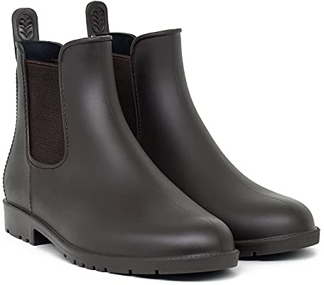 Geweo Stivali Di Gomma Donna Chelsea Uomo Impermeabile Antivento in Nero Marrone Grigio Rosso Bianco Taglia 35-43