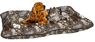 Italian Bed Linen Maxy Vadderad Hundkudde, Brown Dogs, 60 x 100 cm