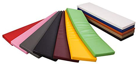 MOTT Extra langes Bankkissen, 3/4-Sitzer, weiches Sitzkissen, hochdichte Schaumstoff-Matratze, abnehmbarer Lederbezug, Stuhlkissen, rutschfeste Unterseite, 180 x 35 cm