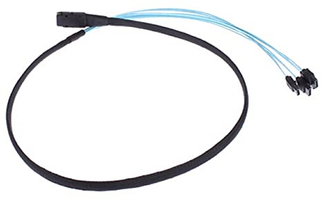 Cablecc Câble Raid interne Mini SAS SFF-8087 Host vers 4 SATA 7 broches pour disque dur 6 Gbit/s 100 cm