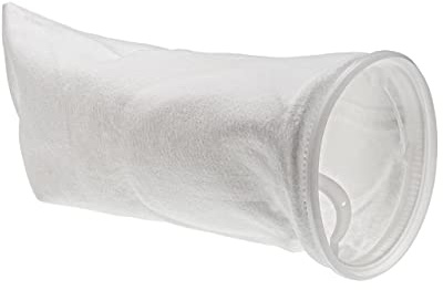 vhbw Universal Filtersocke für Aquarien Pools - Filterbeutel, Polyethylen | 18 x 45 cm, 100 Mikrometer, Weiß für Skimmer