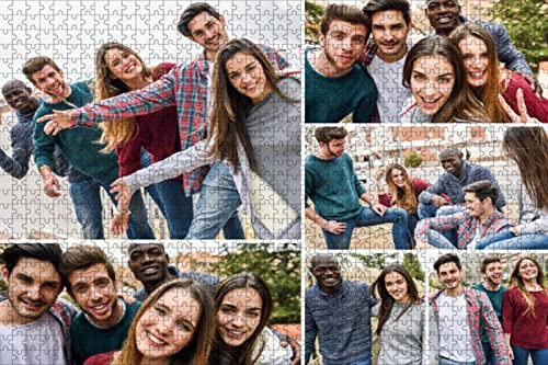 Lehaha Fotopuzzle selbst gestalten mit eigenem Bild Personalisiertes Holzpuzzle 120/300/500/1000 Teile Individuelles Geschenk für Erwachsene Familien & Paare Jahrestag & Geburtstag