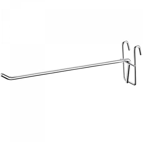 sourcing map Gitter-Wandhaken, Store, Garage, Aufbewahrung, Wand-Organizer, 0,6 cm dick, 25,4 cm lang, silberfarben, 10 Stück