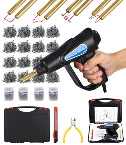 PERMUST 70W kunststoff Schweißen Maschine, Auto Stoßstange Reparatur Set, Schweißgerät, Heißhefter mit 600PCS Schweißnagel