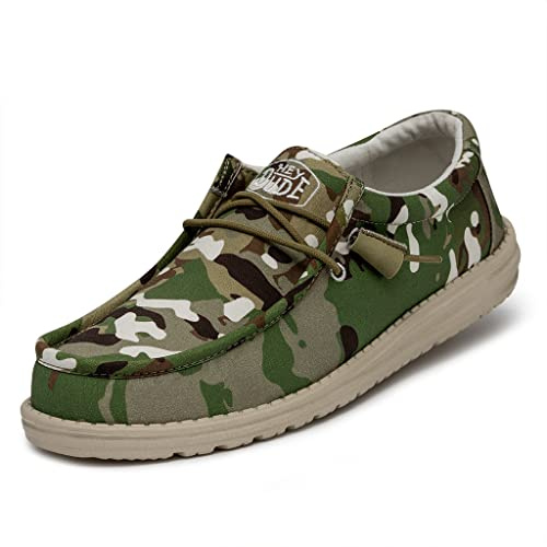 Hey Dude Herr Wally Camouflage Moc Toe skor, Multi Camo, 41 EU