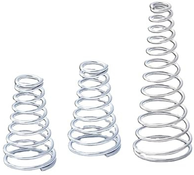 LOEASE 10 Stück Drahtdurchmesser 1,0 mm Turmfedern, konischer Kegel, Druckfeder, Kegeldruckfeder, schwarzer Stahl (Size : 1 * 10-12 * 25)