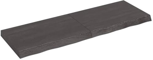GuyAna Wandregal Dunkelgrau 120x40x6 cm Massivholz Eiche Behandelt Floating Shelves DVD Regal