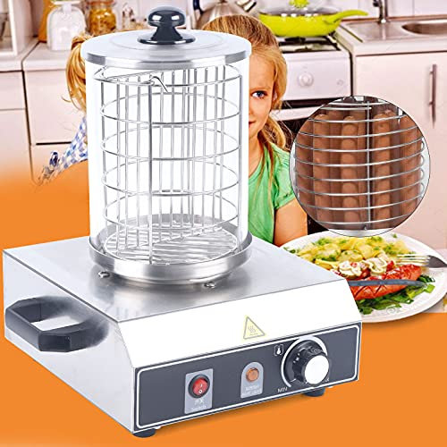 Hot-Dog-Maker Elektrisch Hot Dog Maschine 220V Profi Würstchenkocher Edelstahl Bockwurstwärmer mit Geräumigem Dampfbehälter, Wurstkocher Erhitzer für Restaurants, Snackbars, Schnellkostwagen