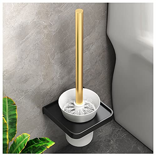 Brosse Toilettes WC Balayette WC Porte-Brosse de Toilette Murale Murale, Nettoyeur de Toilettes et Supports for Toilettes de Salle de Bain, avec Brosse à Poils Doux Brosses WC Et Supports