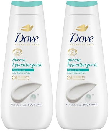 Dove Advanced Care Sulphate Free Body Wash for Women Made with Skin-Natural Nourishers and Micromoisture Provides 24 Hours Renewing Lotion-Soft Softer Skin, 400ml Pack of 2