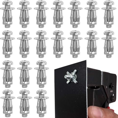 20 Pieces Chevilles Métalliques,Tadpolez Chevilles à Expansion,Écrou Pétale,Chevilles Murales Creuses,Chevilles Métalliques Galvanisées,Cheville pour Creux,pour Murale Plaque de Plâtre(M6 x 25)