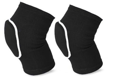 MKLHAVB 1Pair Kids Knee Pad Dance Volleyball Knee Pads Anti Slip Sponge Kneepads Brace Knee Protector for Youth Girls Boys Sports Dance Sports Knee Pads(Black,S)