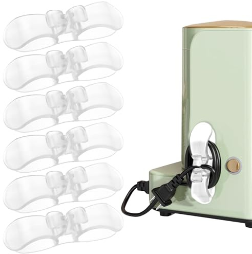 Tyqour 6 Stück Kabel Organizer für Geräte,Kabelaufwickler Selbstklebend Kitchen Cable Organizer Kabel Organizer Kabelhalter für Küchengeräte,Kabelaufwicklung für Küchengeräte Mixer Reiskocher