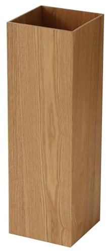 Regenschirmständer aus Holz im Vintage-Stil, mit abnehmbarer Abtropfschale, minimalistisches Bodenregal für Zuhause, Büro, Wohnung, Supermarkt, Eingangsbereich (Hellbraun)
