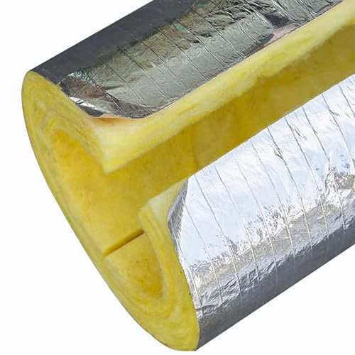 CMJYMX 27-273 MM De Diámetro Interior X 30/50 Mm De Grosor: 100 Cm De Longitud, Tubo De Aislamiento De Lana De Roca, Aislante Tubo Papel De Aluminio Anticongelante Manguera Aislante(159mmX50mm)