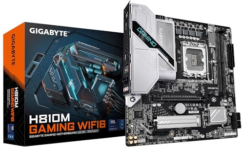 GIGABYTE H810M Gaming WIFI6 Placa Base - Procesadores Intel Core Ultra (Serie 2), VRM de 4+1+2 Fases, hasta 6400 MHz DDR5, 1xPCIe 4.0 M.2, LAN 2.5GbE, WiFi 6, USB 3.2 Gen 1