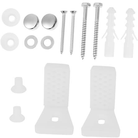 iplusmile Set di Viti in Acciaio Inox e Nylon di Fissaggio per Wc a Forma di l Installazione Stabile per Vaso Sanitario e Lavabo Semipedestal