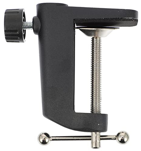 Morsetto Base per Supporto Asta Microfono da Tavolo Nero | Alluminio, Montaggio su Tavolo, 1 Pezzo, Operazione Semplice, Struttura Affidabile
