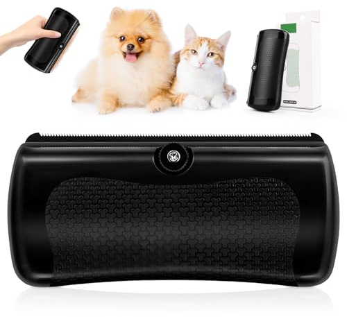 Fellwunder Brosse pour chien, brosse de toilettage pour animaux de compagnie, brosse de toilettage pour chiens et chats, brosse de toilettage pour chiens et chats, noire
