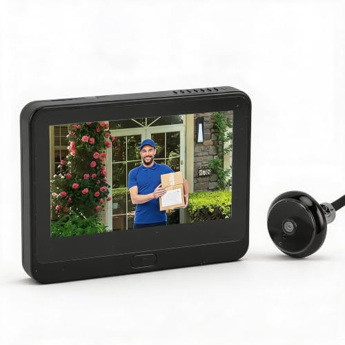 Türspion-Kamera, 1080P HD Digitaler Türspion mit 4,3 Zoll Farb-LCD-Bildschirm, 2-Wege-Gegensprechanlage, PIR-Bewegungserkennung, Video-Türspion für Haussicherheit