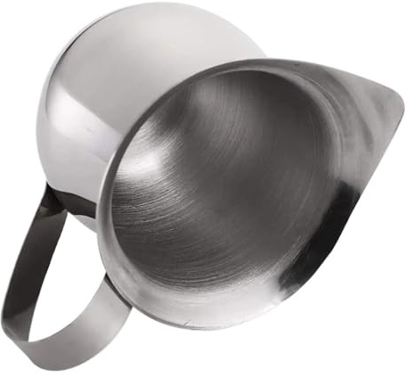 Milk Frothing Pitcher, Brocca for schiuma di caffè e latte, tazza, brocca for caffè espresso in acciaio inossidabile, misura in once con beccuccio for versare(60ml 2oz)