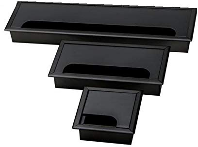 Kabeldurchführung 80x80mm schwarz Kabeldurchlass Bürstendichtung Kabeldose Schreibtisch