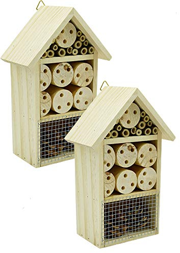 2er Set Insektenhotel Insektenhaus Brutkasten Nistkasten Insekten Bienen Hotel Holz
